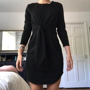 black knit dress